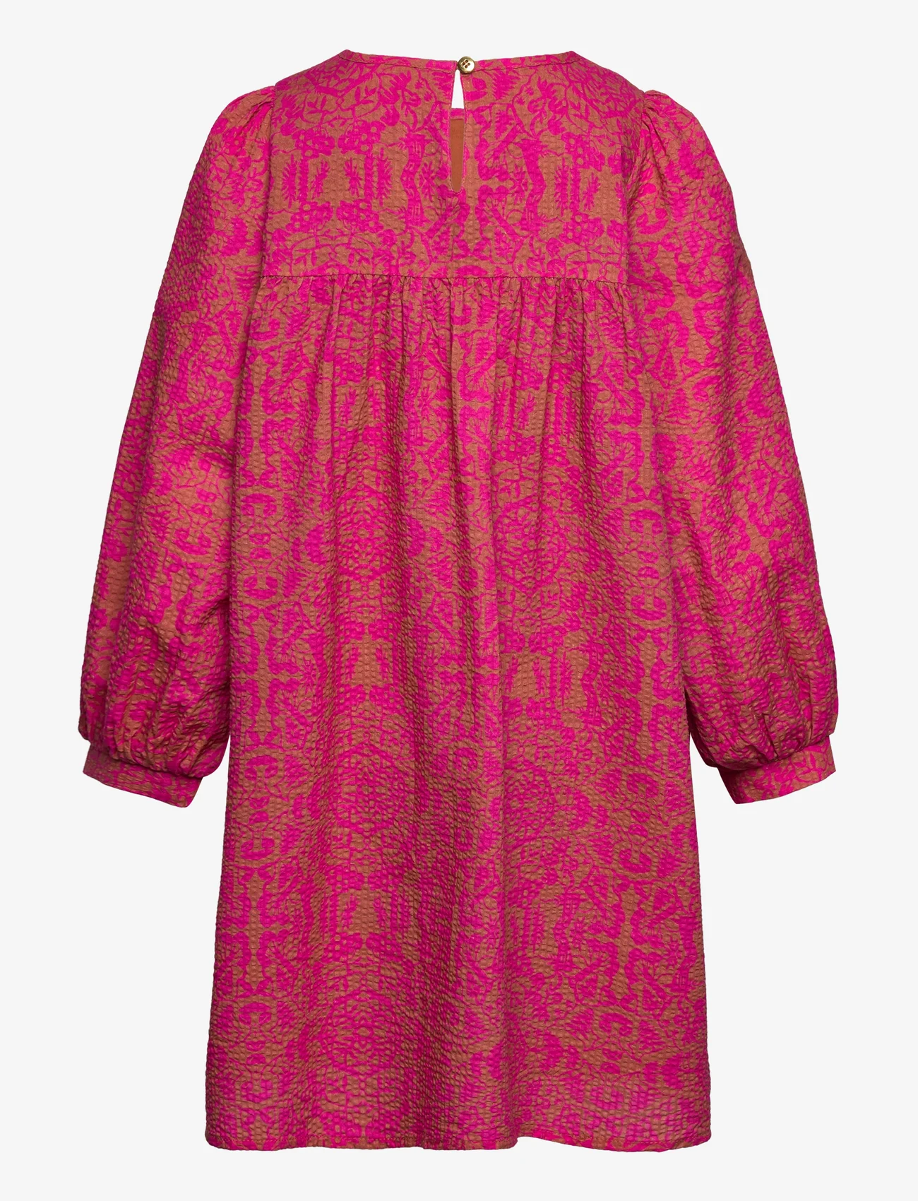 Soft Gallery - SGMULAN PAPERCUT L_S DRESS - sukienki codzienne z długim rękawem - baked clay - 1