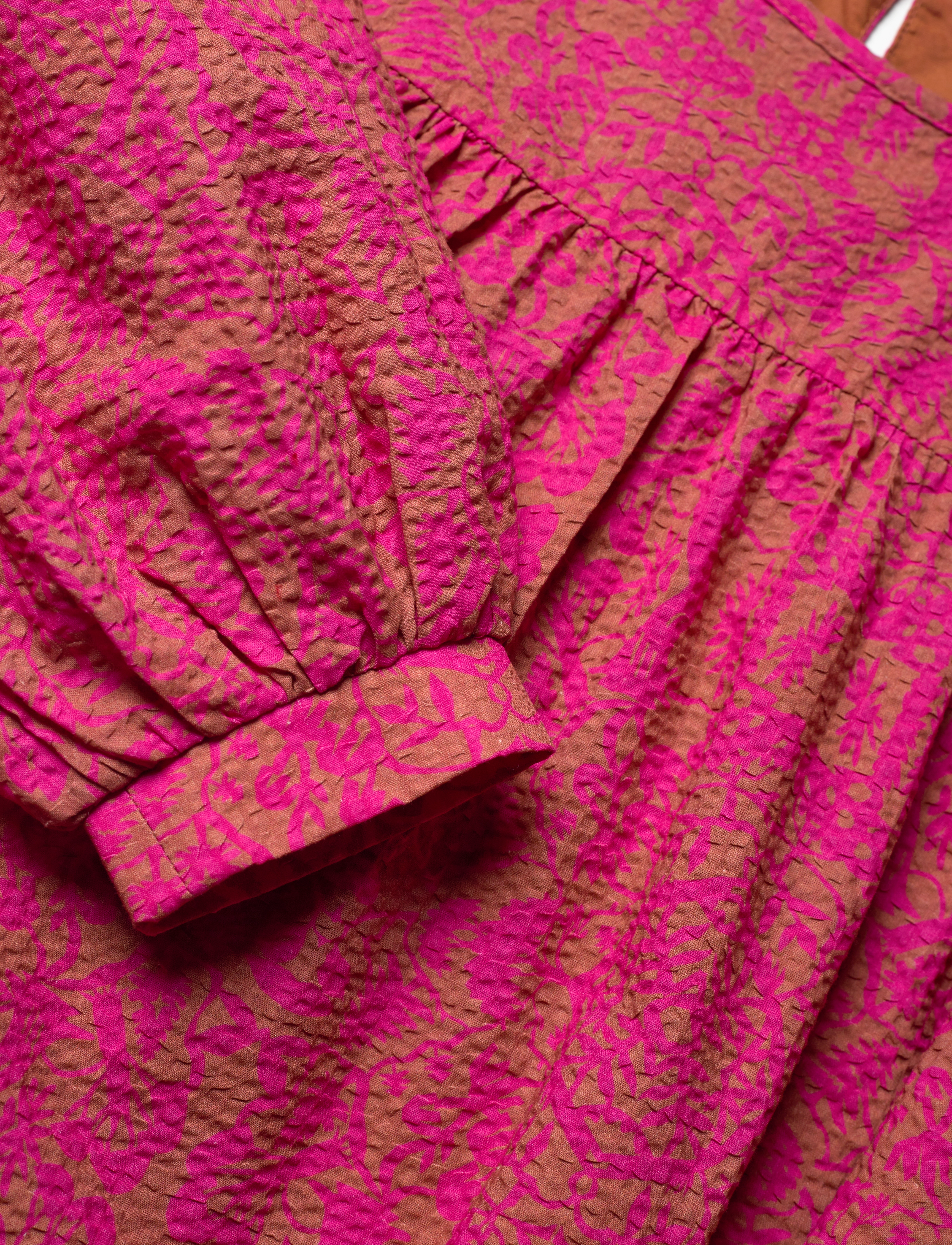Soft Gallery - SGMULAN PAPERCUT L_S DRESS - baked clay - 2