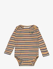 Soft Gallery - SGBBOB YD STRIPE CURRY L_S BODY HL - long-sleeved bodies - curry - 0