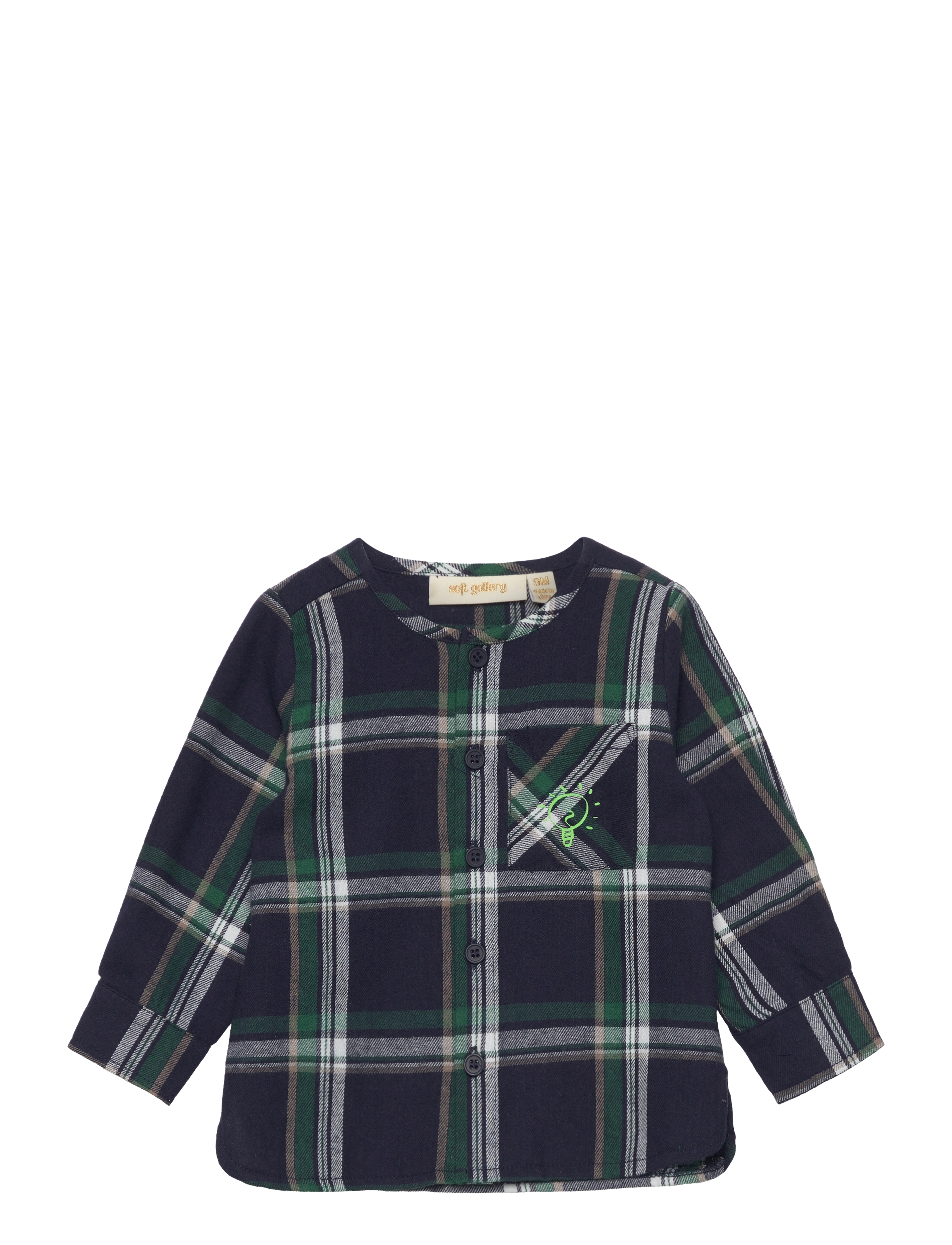 Soft Gallery Sgbezram Checked Shirt, 80, Shirts, Blau - Long-sleeved Kinder
