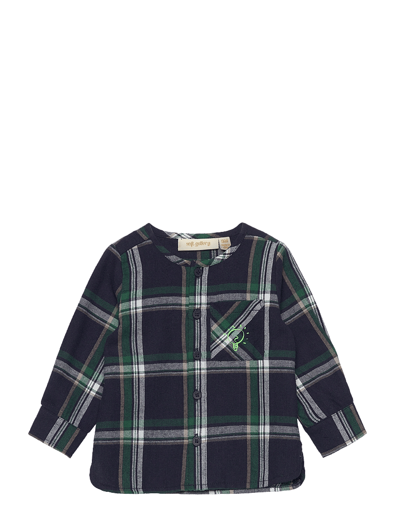 Soft Gallery - SGBEZRAM CHECKED SHIRT - pikkade varrukatega särgid - dress blues - 0