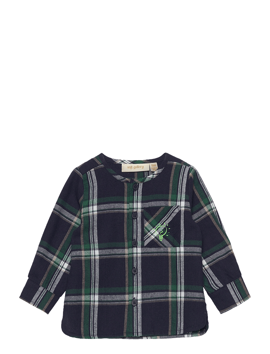 Soft Gallery - SGBEZRAM CHECKED SHIRT - långärmade skjortor - dress blues - 0