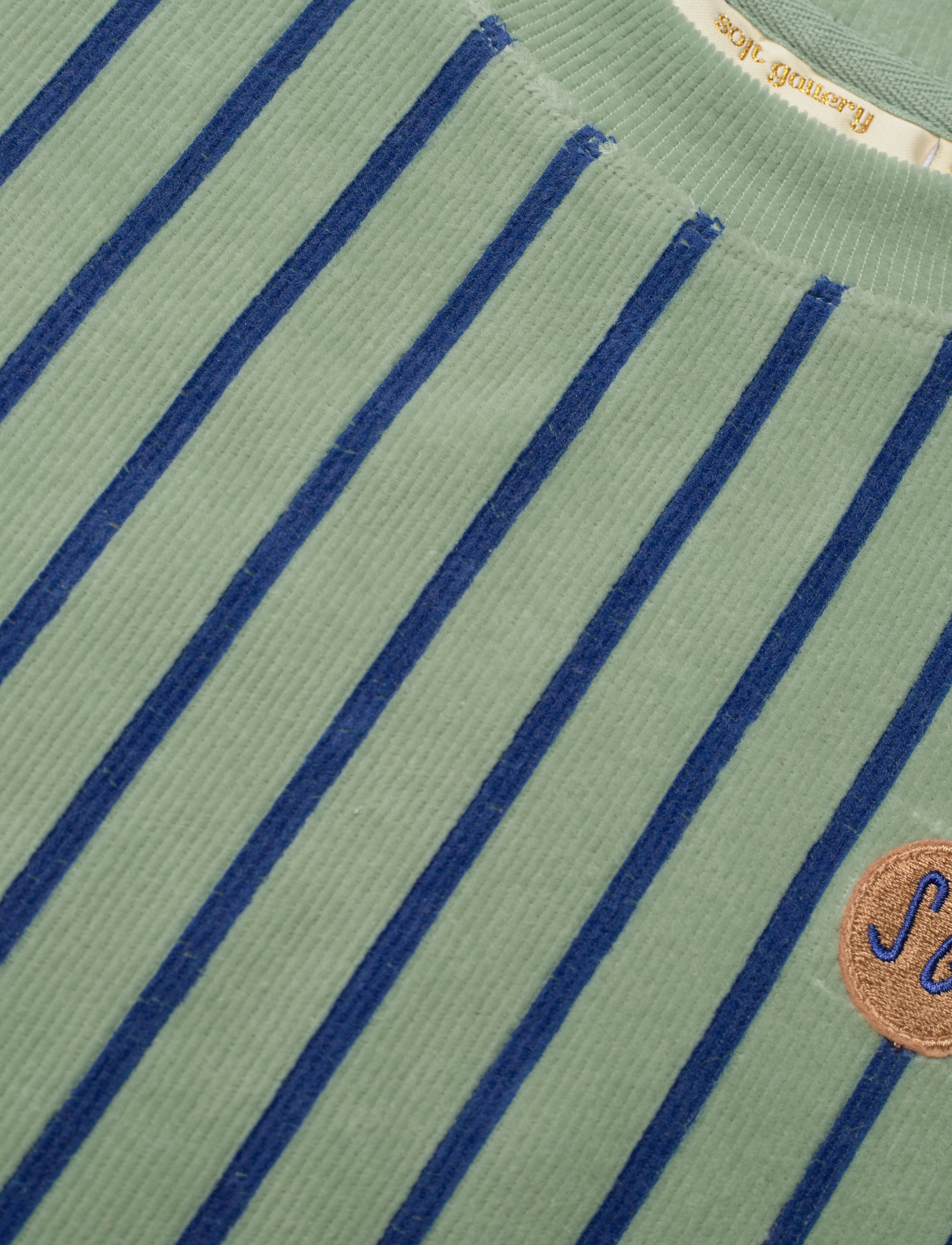 Soft Gallery - SGKONRAD VELVET STRIPE L_S SWEATSHIRT - iceberg green - 2