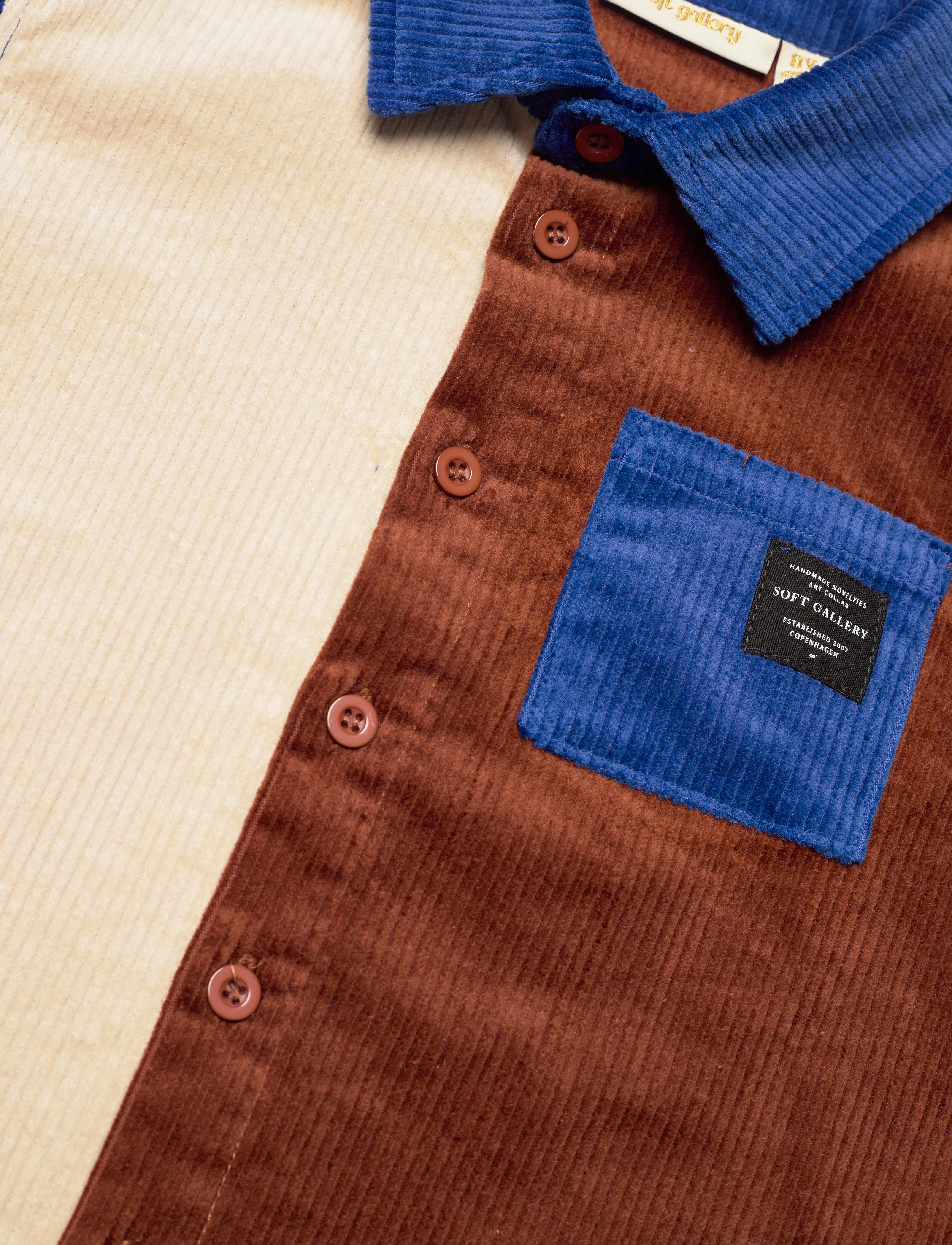Soft Gallery - SGKILLIAN CORDUROY BLOCK SHIRT - baked clay - 2