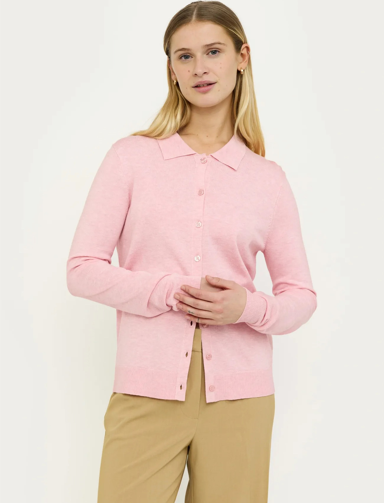 Soft Rebels Srmarla Collar Cardigan Knit - Pink - XS 2