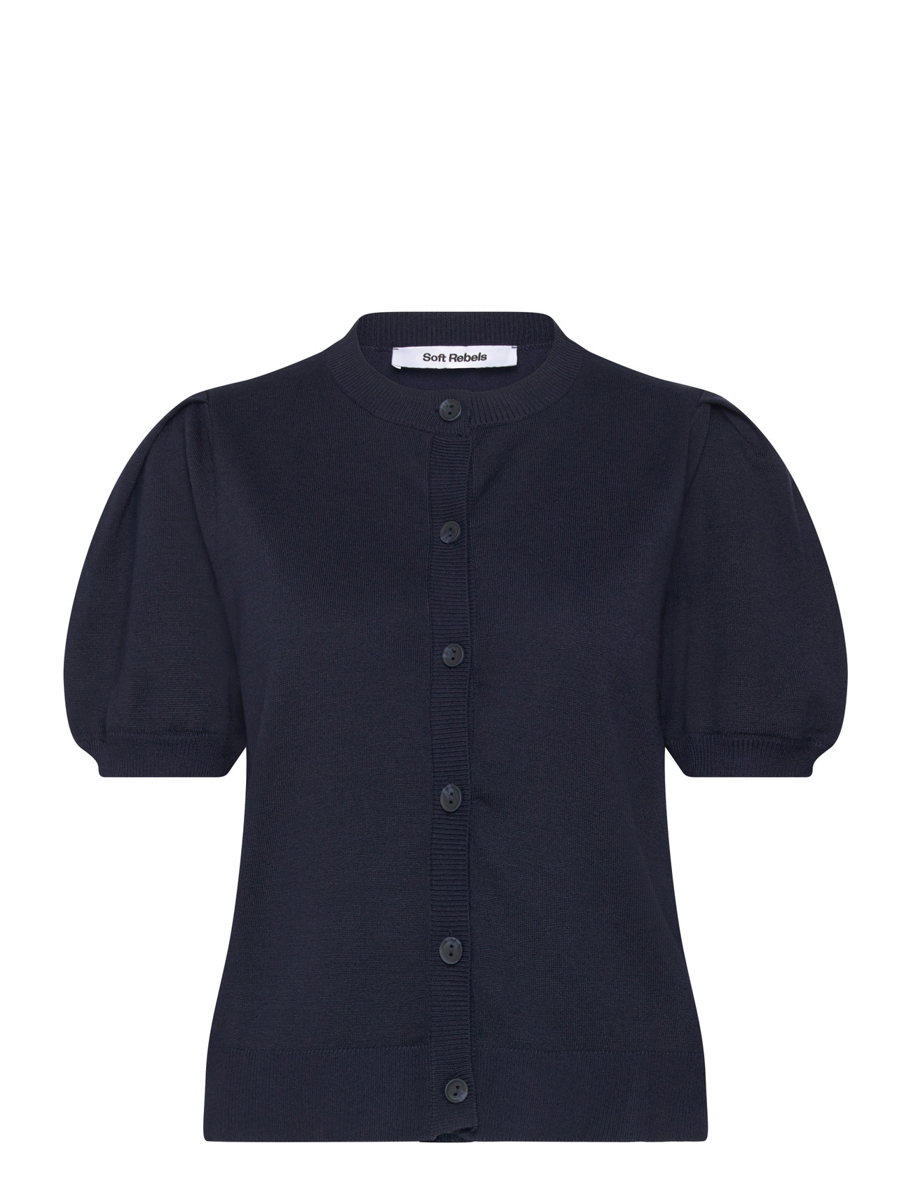 Soft Rebels Srmarla Ss O-Neck Cardigan Knit - Blue - XS 1