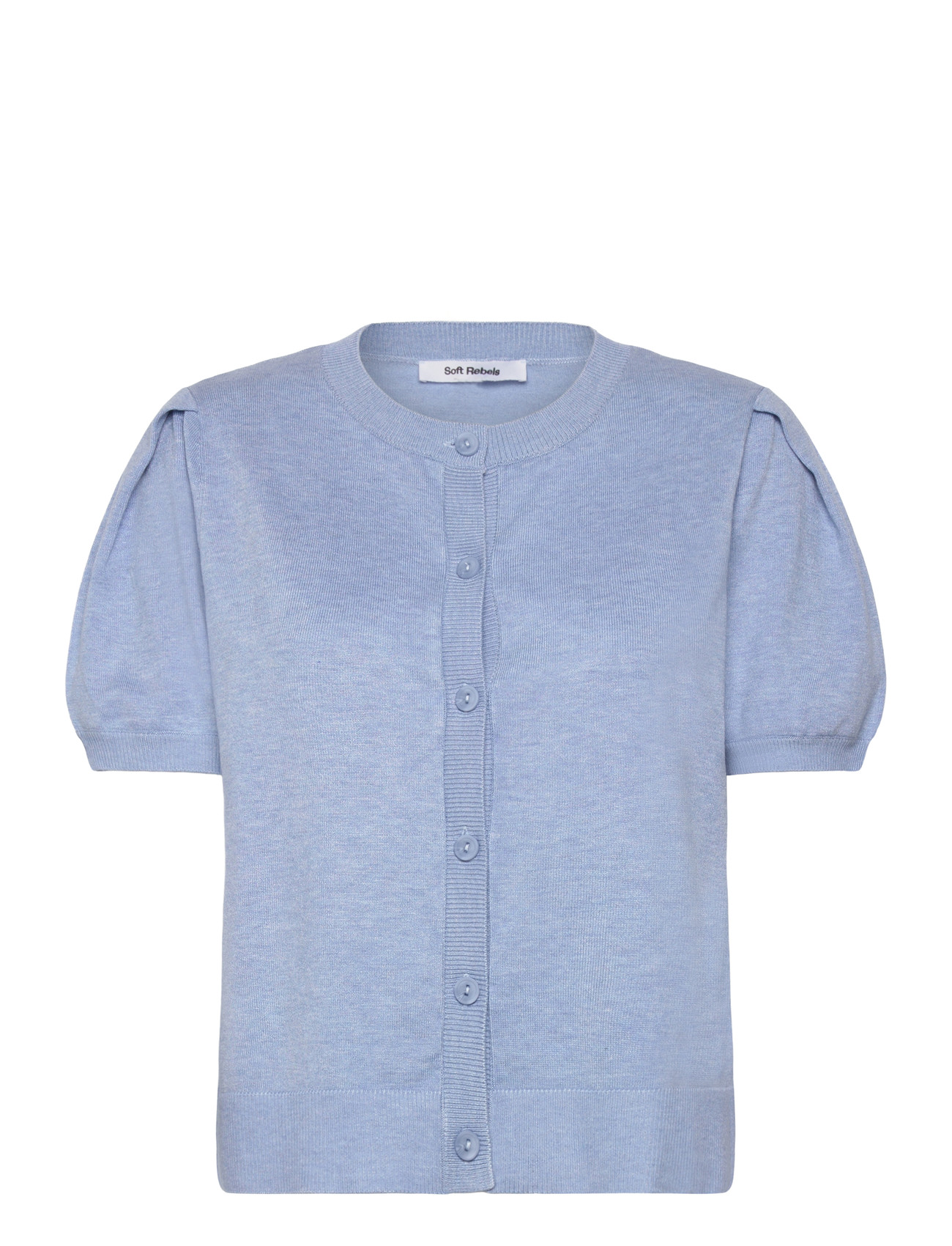 Soft Rebels Srmarla Ss O-Neck Cardigan Knit - Blue - XS 2