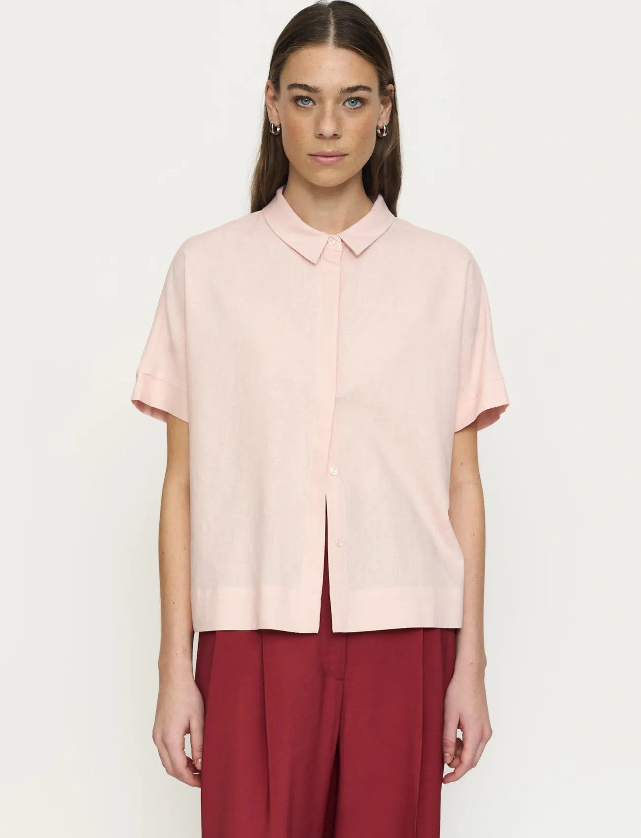 Soft Rebels Sryindi Freedom Ss Shirt - Pink - XS