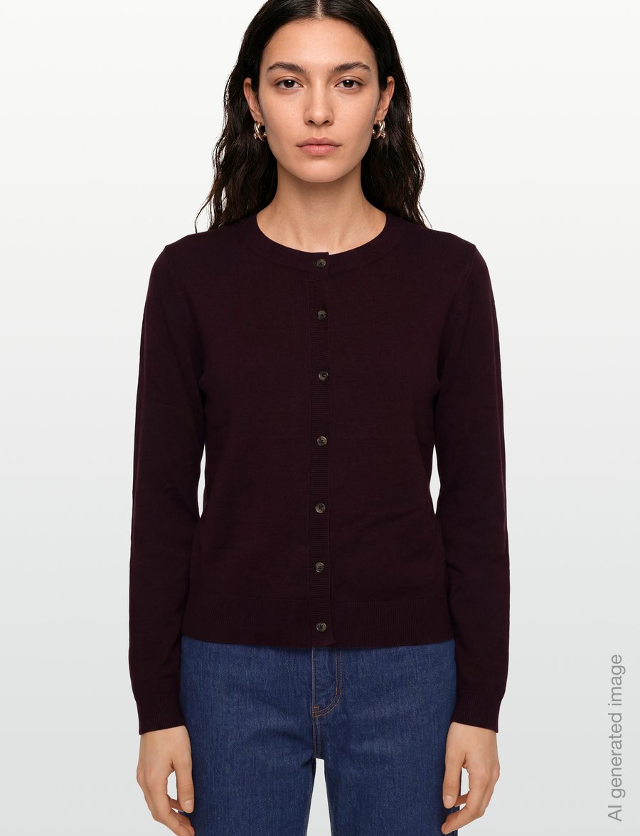Soft Rebels - SRMarla Cardigan Knit - kardiganid - 365 vinyard wine - 3