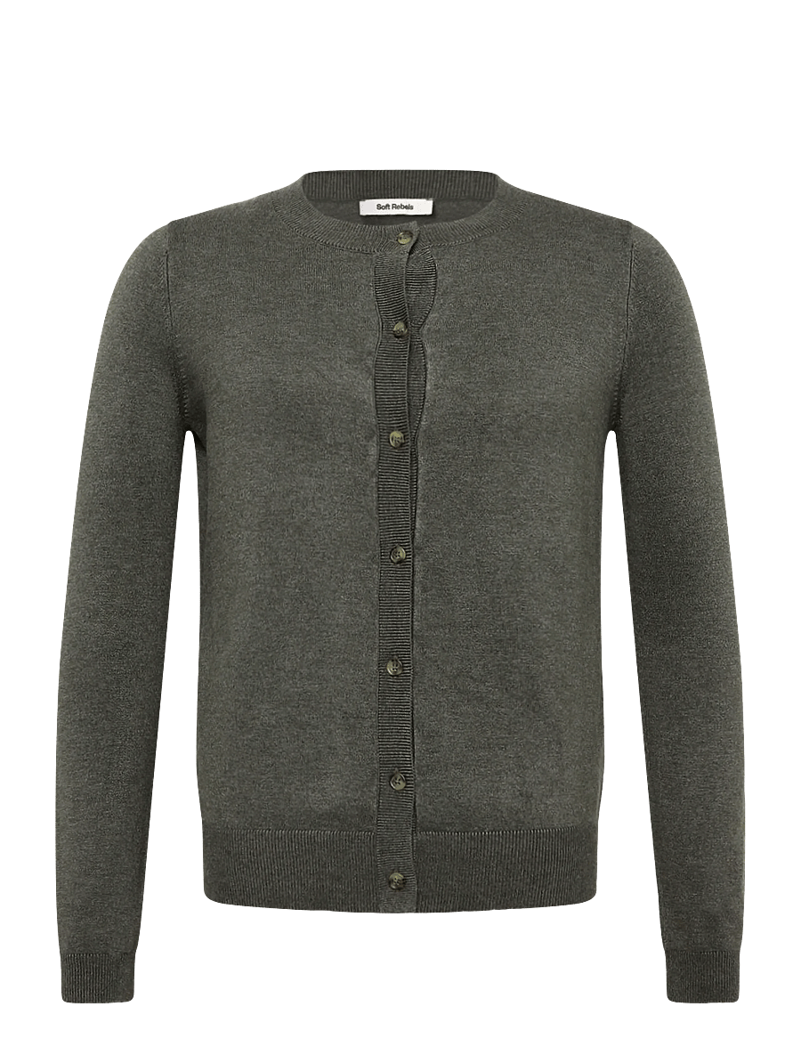 Soft Rebels - SRMarla Cardigan Knit - kardiganid - 368 canteen melange - 0