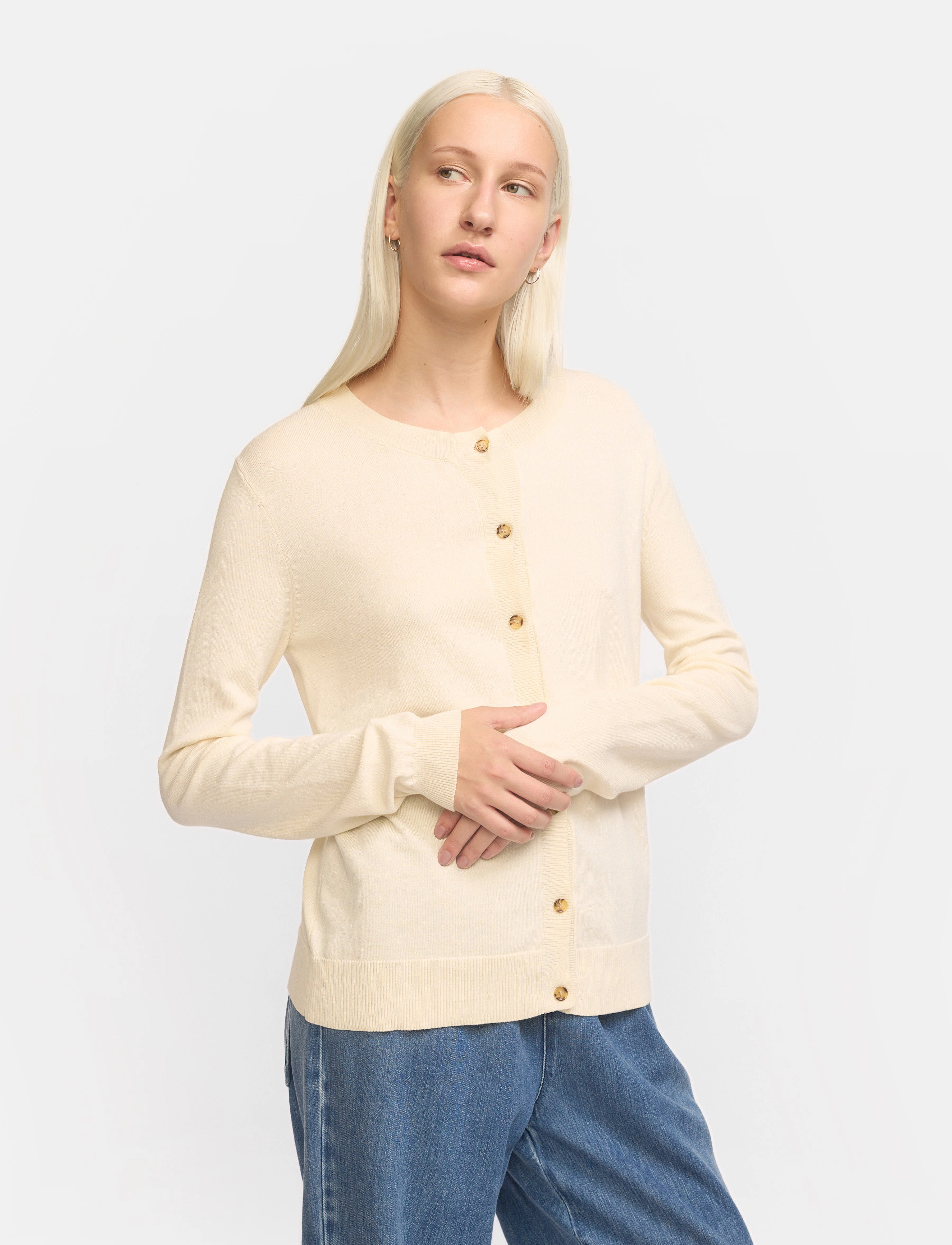 Soft Rebels Srmarla Cardigan Knit, S, Knitwear, Creme - Cardigans, Frauen
