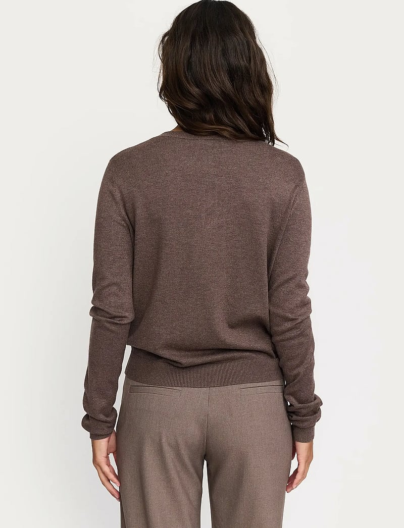 Soft Rebels - SRMarla Cardigan knit - peysur - coffee quartz melange - 3