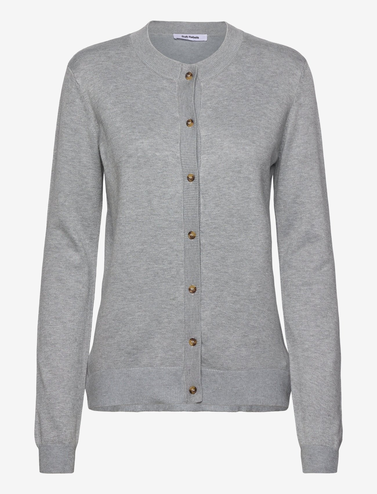 Soft Rebels - SRMarla Cardigan knit - cardigans - light grey melange - 1