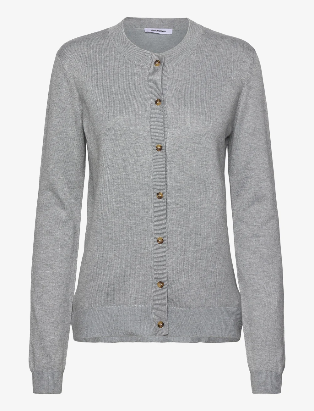Soft Rebels - SRMarla Cardigan knit - cardigans - light grey melange - 1