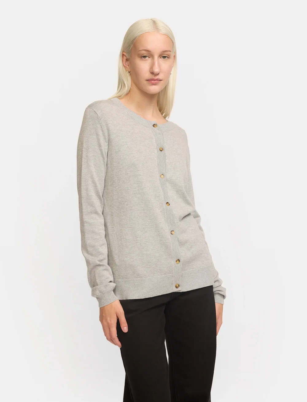 Soft Rebels - SRMarla Cardigan knit - cardigans - light grey melange - 0