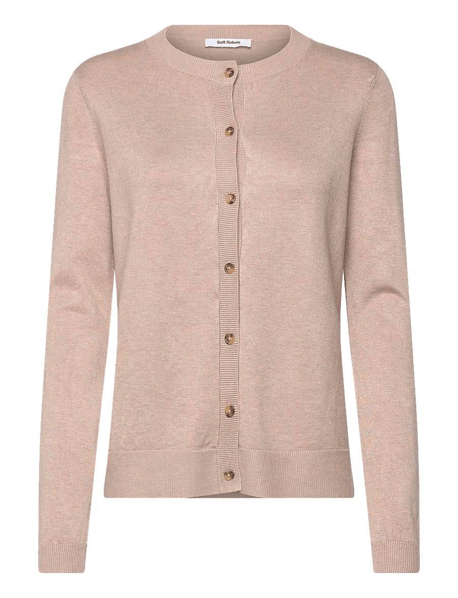 Soft Rebels - SRMarla Cardigan Knit - cardigans - nomad melange - 0