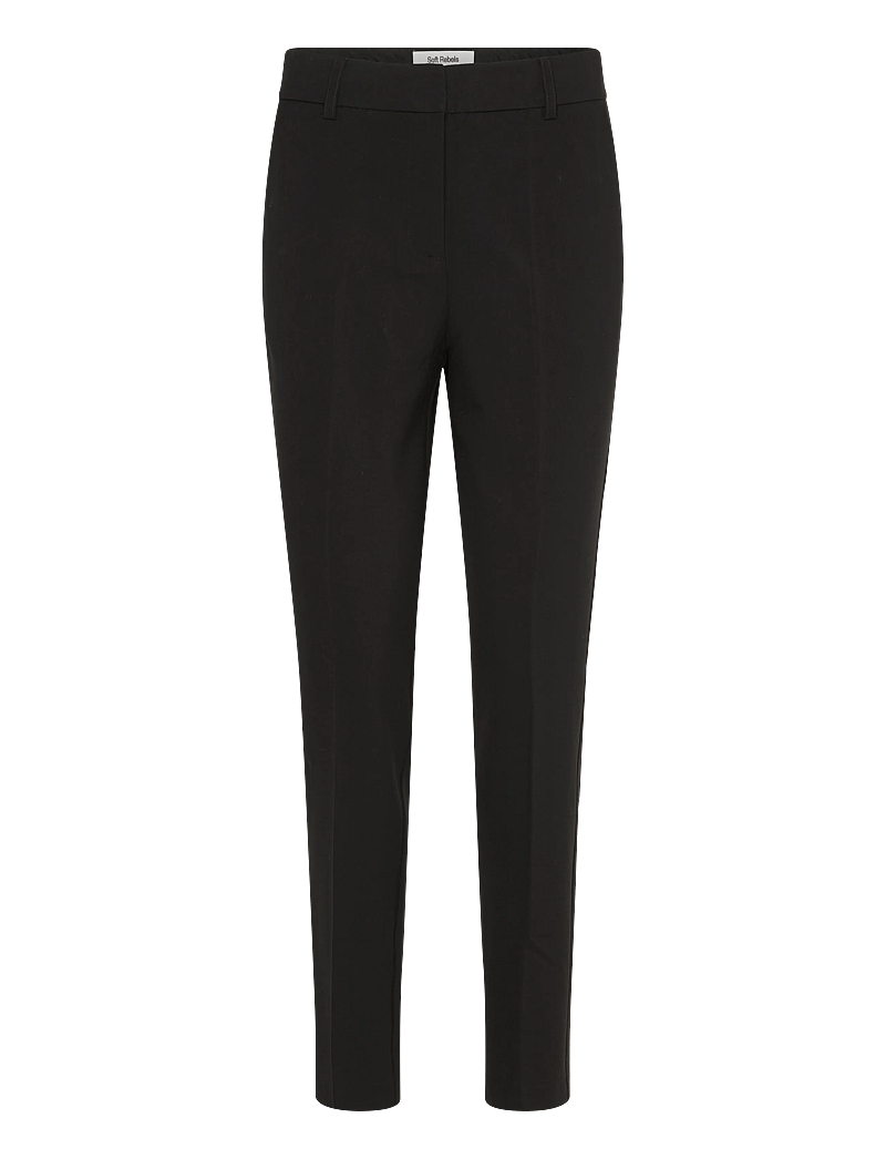 Soft Rebels - SRVilja mid waist pant - slim fit hosen - black - 0
