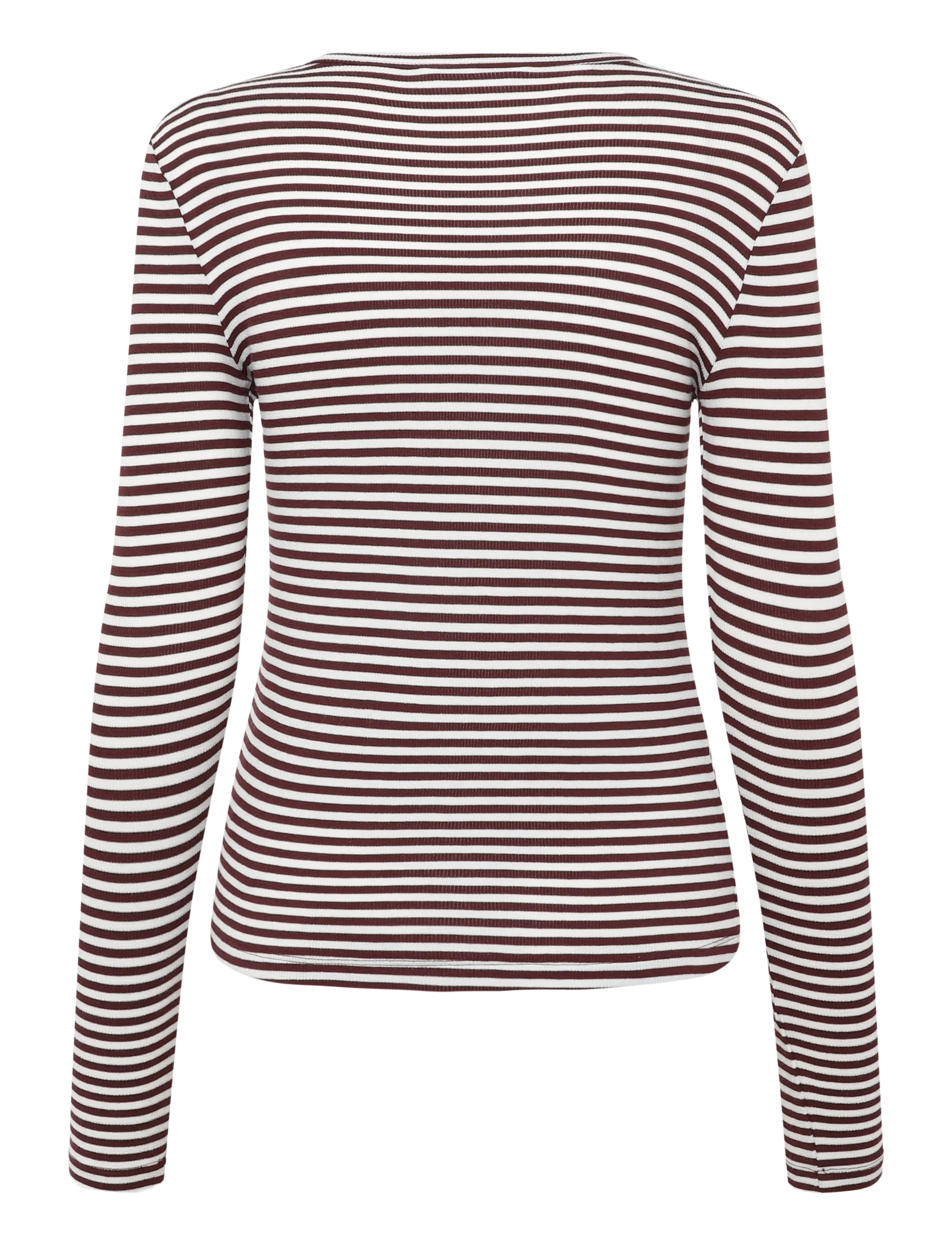 Soft Rebels - SRFenja Stripe O-neck Top - langärmlige tops - 365 vinyard wine - 1