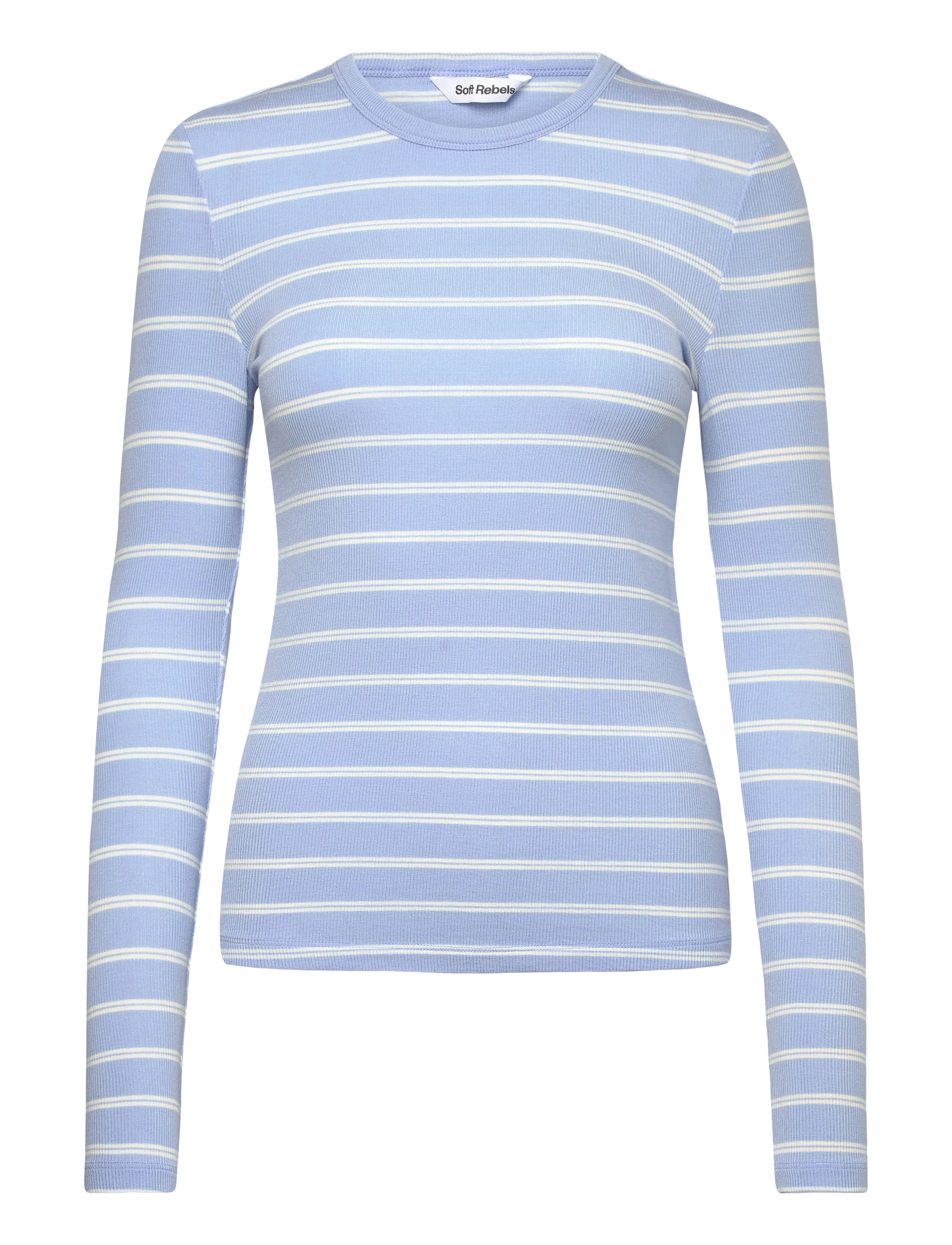 Soft Rebels SRFenja Stripe O-neck Top - Kleding - 678 WINDSURFER / blue
