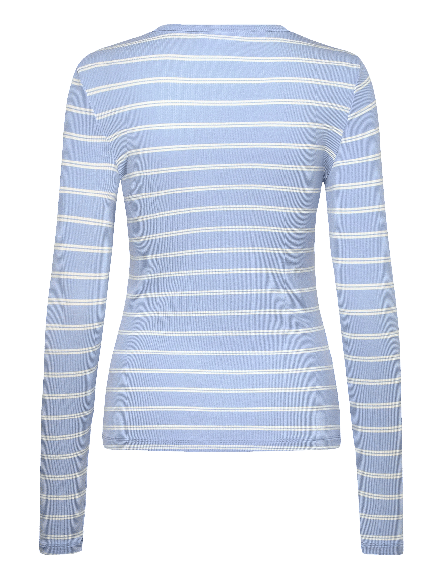 Soft Rebels - SRFenja Stripe O-neck Top - langärmlige tops - 678 windsurfer - 2