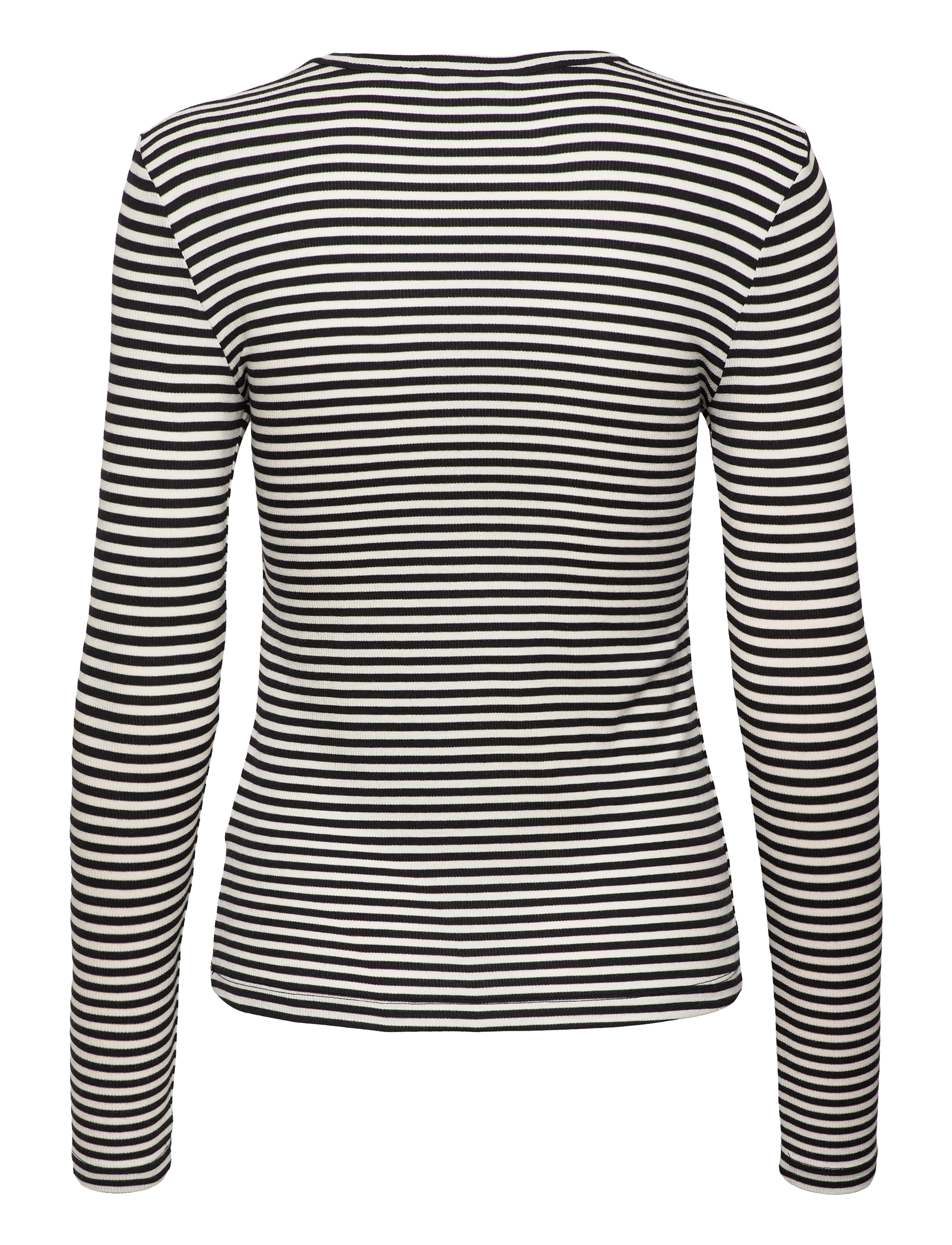 Soft Rebels - SRFenja Stripe O-neck Top - langärmlige tops - black - 2