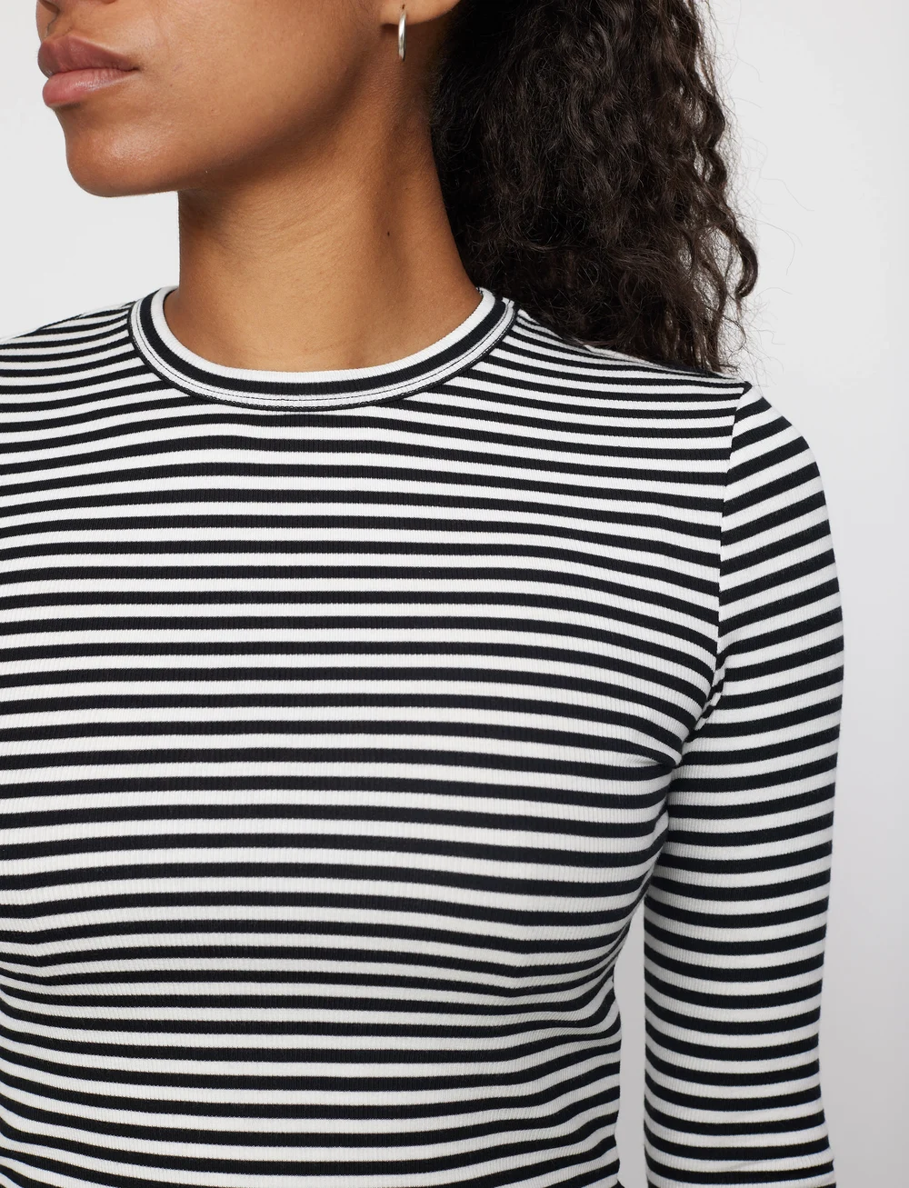 Soft Rebels - SRFenja Stripe O-neck Top - långärmade toppar - black - 3
