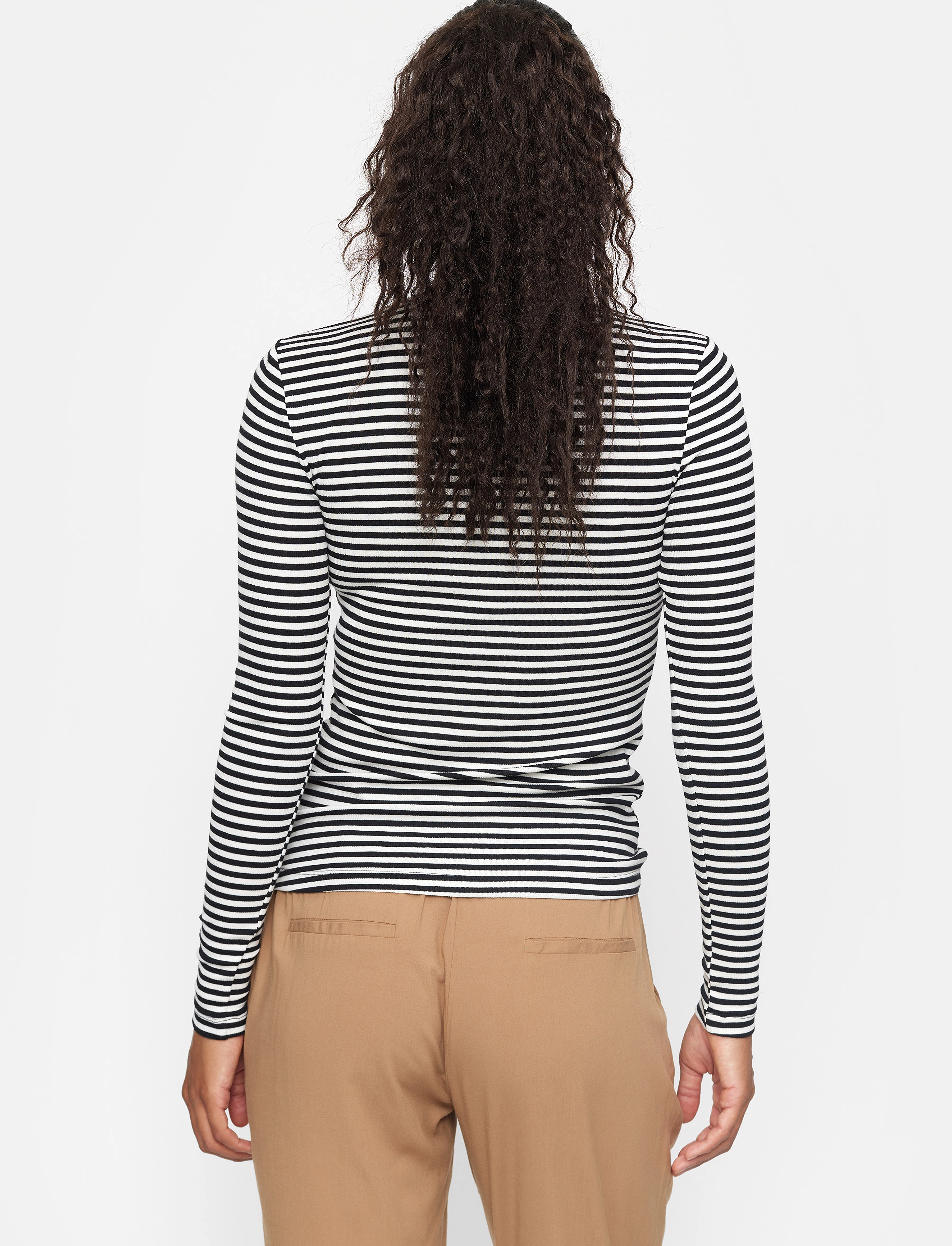 Soft Rebels - SRFenja Stripe O-neck Top - tops met lange mouwen - black - 4