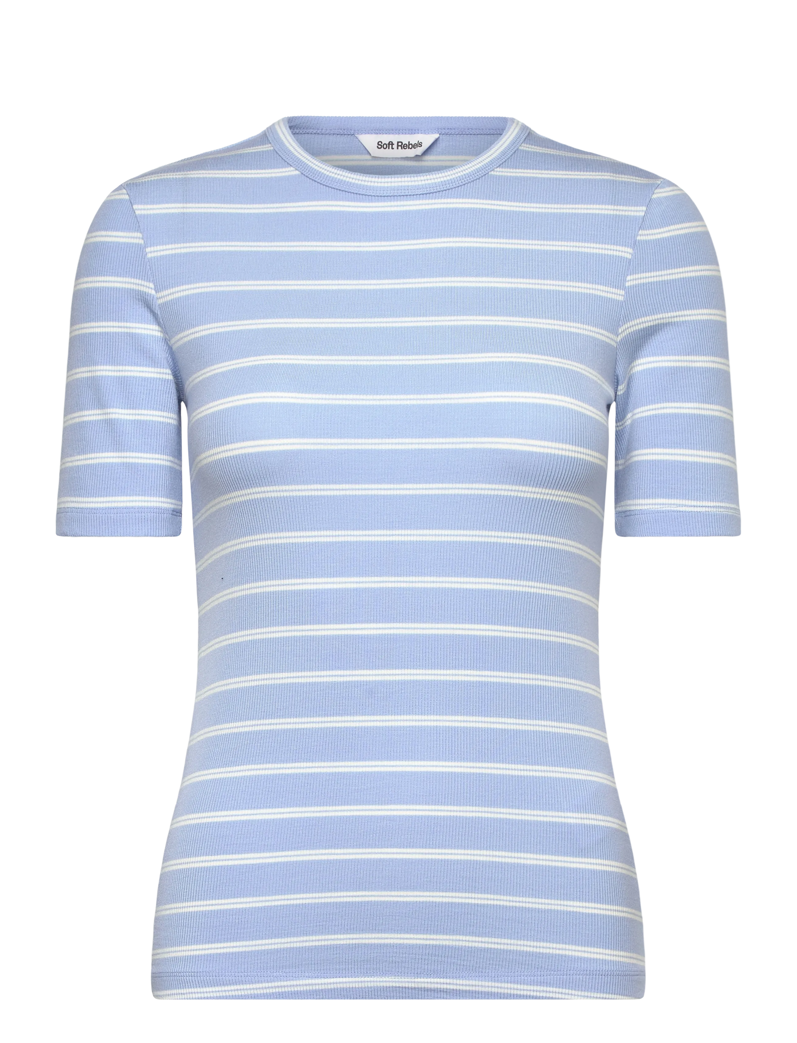 Soft Rebels SRFenja Stripe SS Top - Festival outfit - 678 WINDSURFER / blue