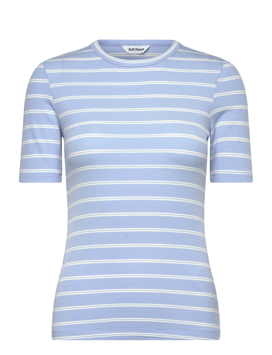 Soft Rebels - SRFenja Stripe SS Top - t-shirts - 678 windsurfer - 1