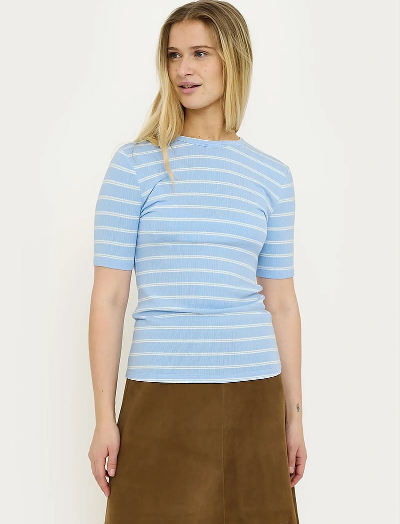 Soft Rebels - SRFenja Stripe SS Top - t-shirts - 678 windsurfer - 0