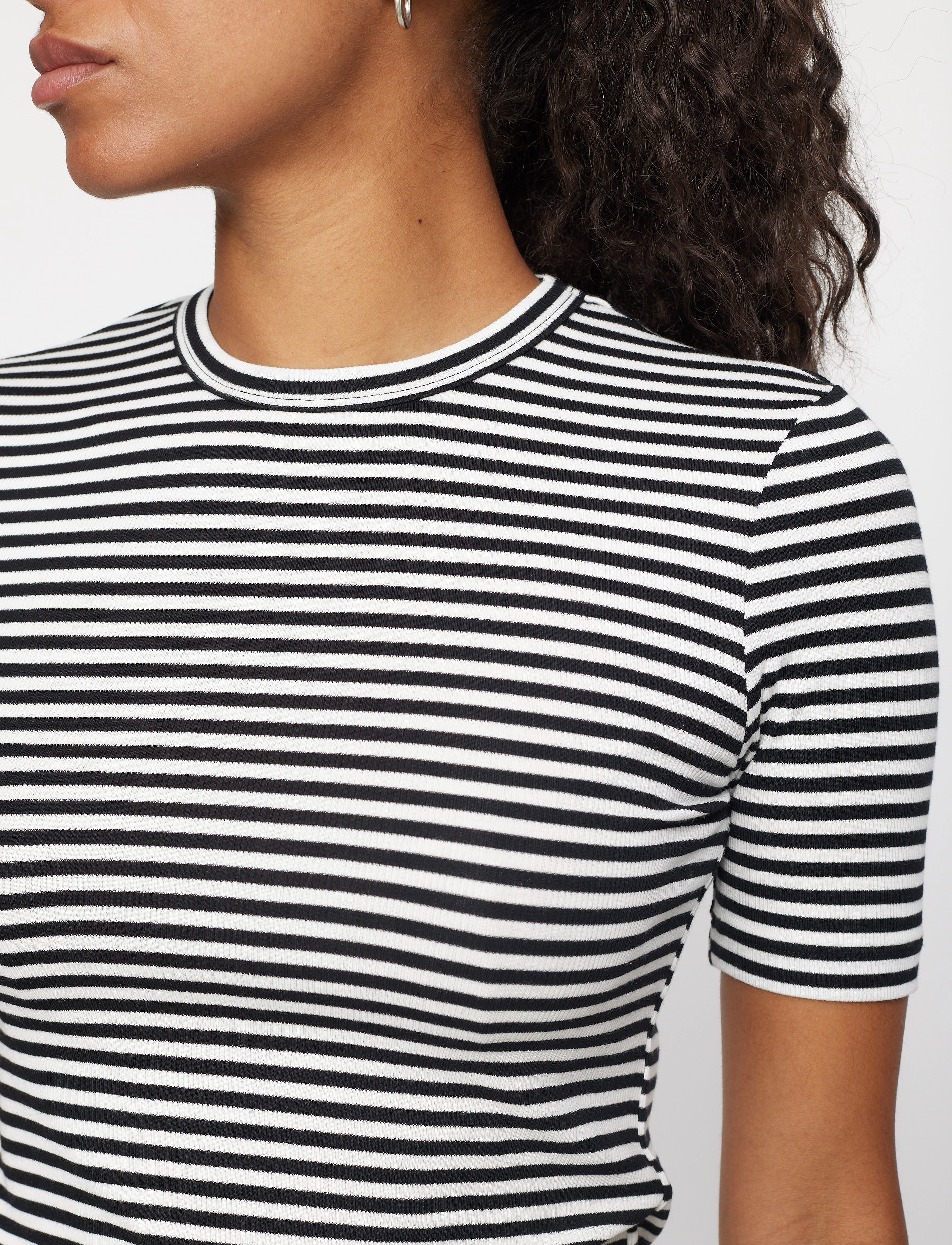 Soft Rebels - SRFenja Stripe SS Top - t-shirts - black - 3