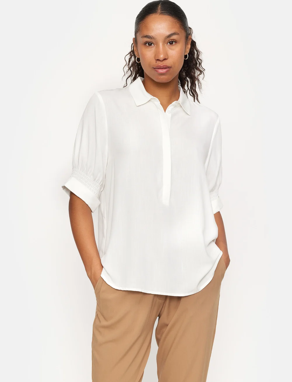 Soft Rebels - SRMayson Blouse - långärmade blusar - snow white - 5