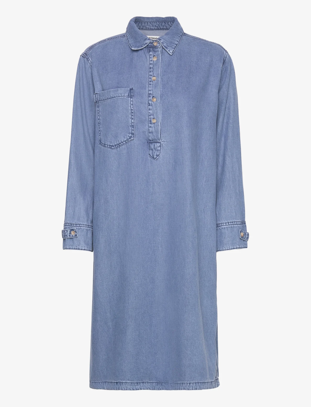 Soft Rebels - SRLila Midi Dress - vidutinio ilgio suknelės - medium blue wash - 0