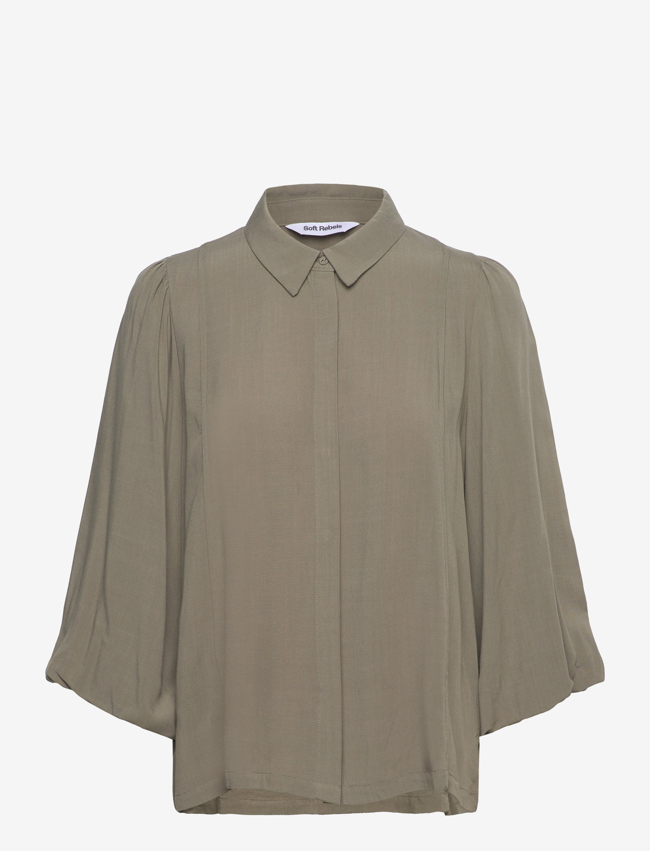 Soft Rebels - SREleanor Shirt - langærmede skjorter - vetiver - 1
