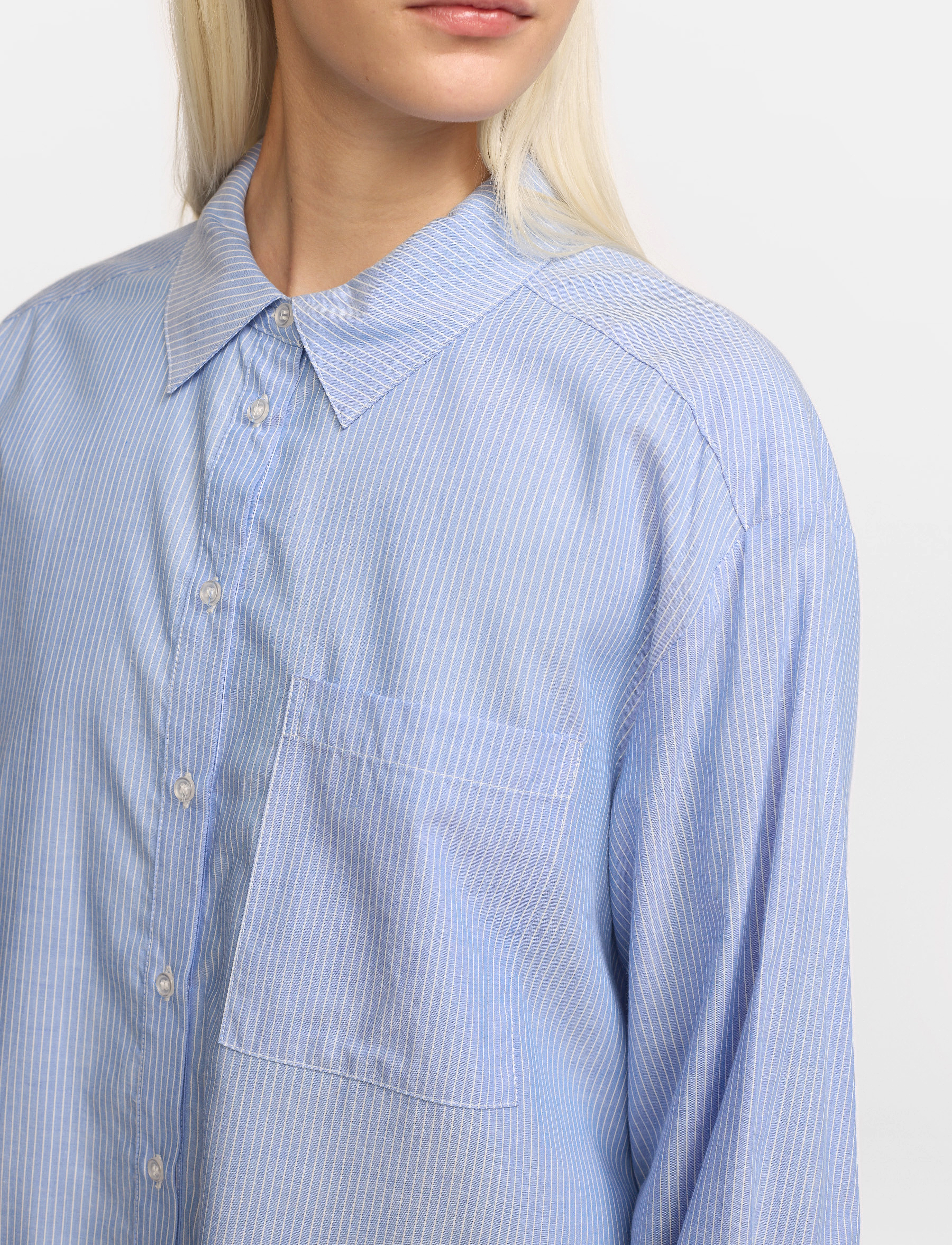 Soft Rebels - SRVeronica Striped Shirt - langærmede skjorter - striped snow white and ultramarine - 3