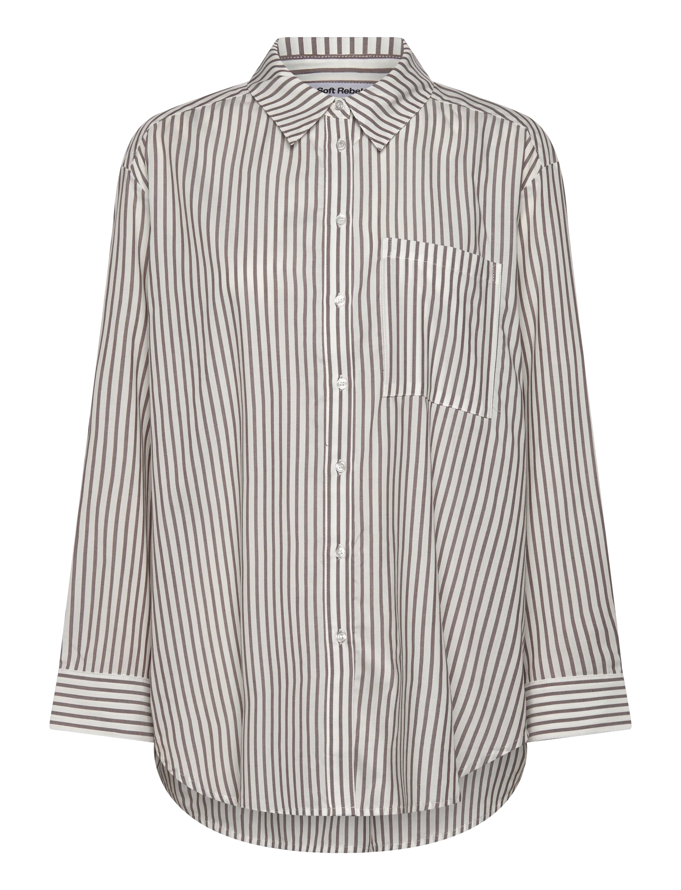 SOFT REBELS Srveronica Gestreift Shirt Schwarz - L - Damen