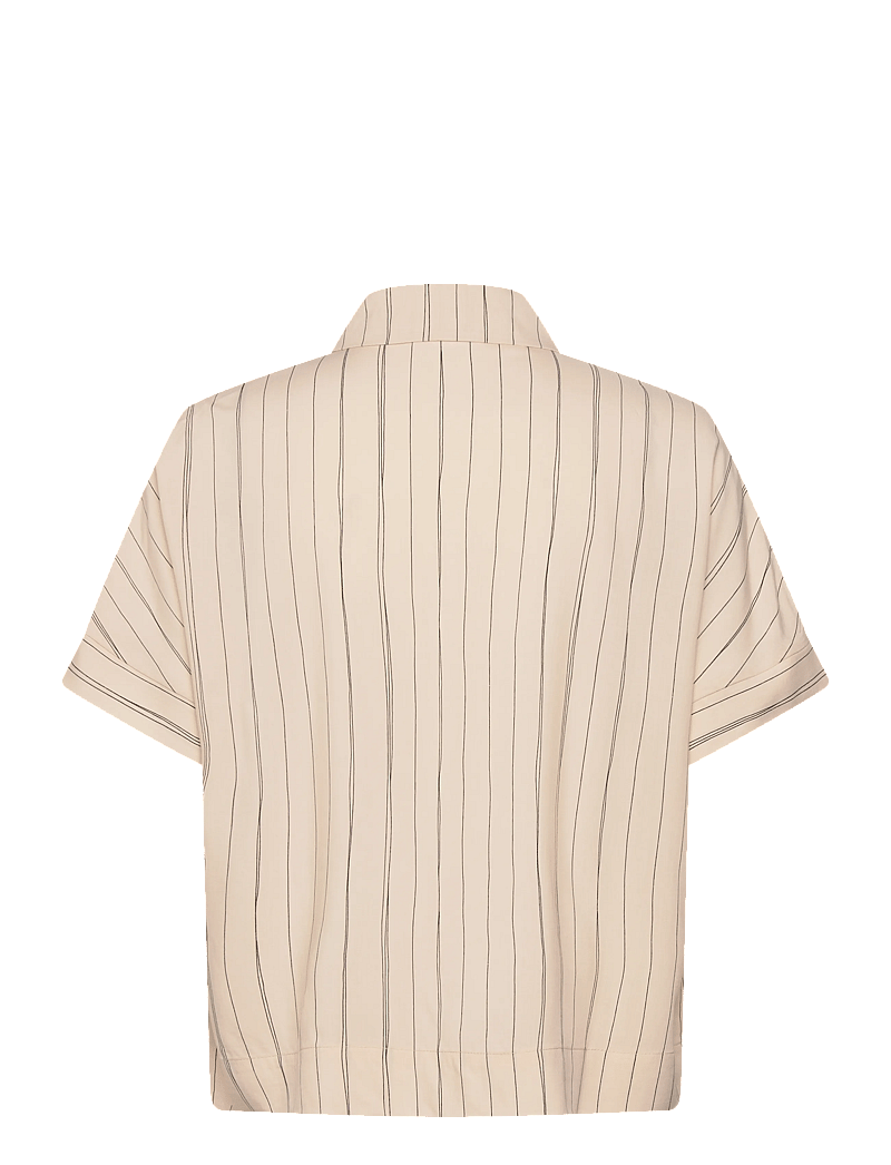Soft Rebels - SRMargot Freedom Striped SS Shirt - kurzärmlige hemden - hand drawn stripe smoke gray - 2