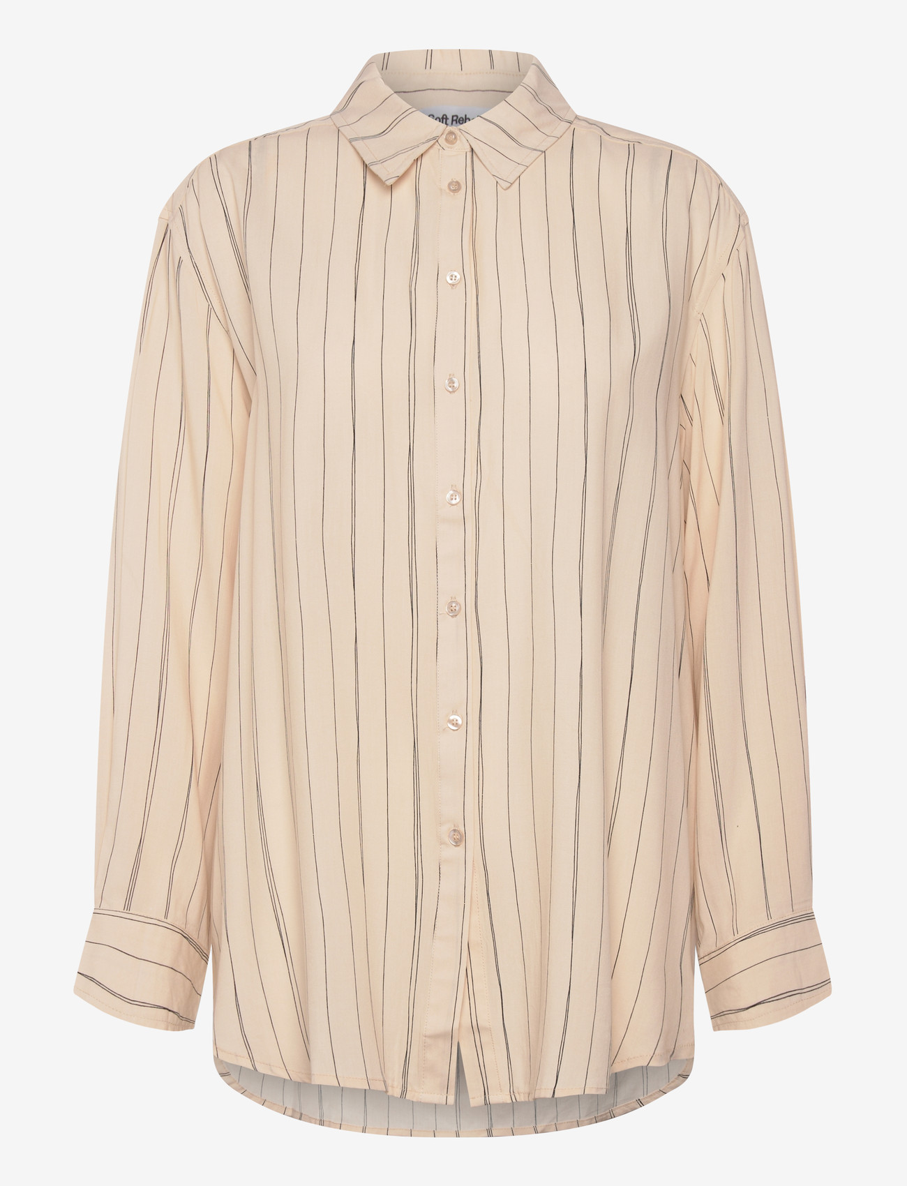 Soft Rebels - SRMargot Striped Shirt - langermede skjorter - hand drawn stripe smoke gray - 0