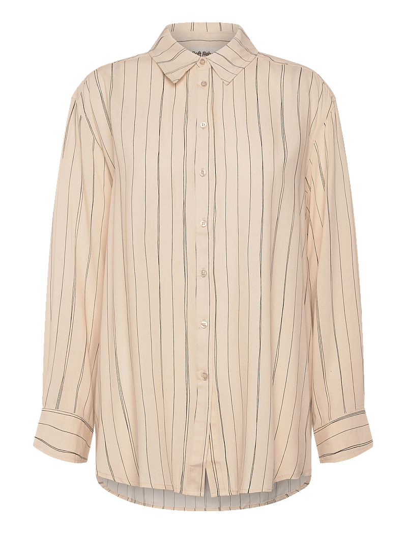 Soft Rebels - SRMargot Striped Shirt - langärmlige hemden - hand drawn stripe smoke gray - 1