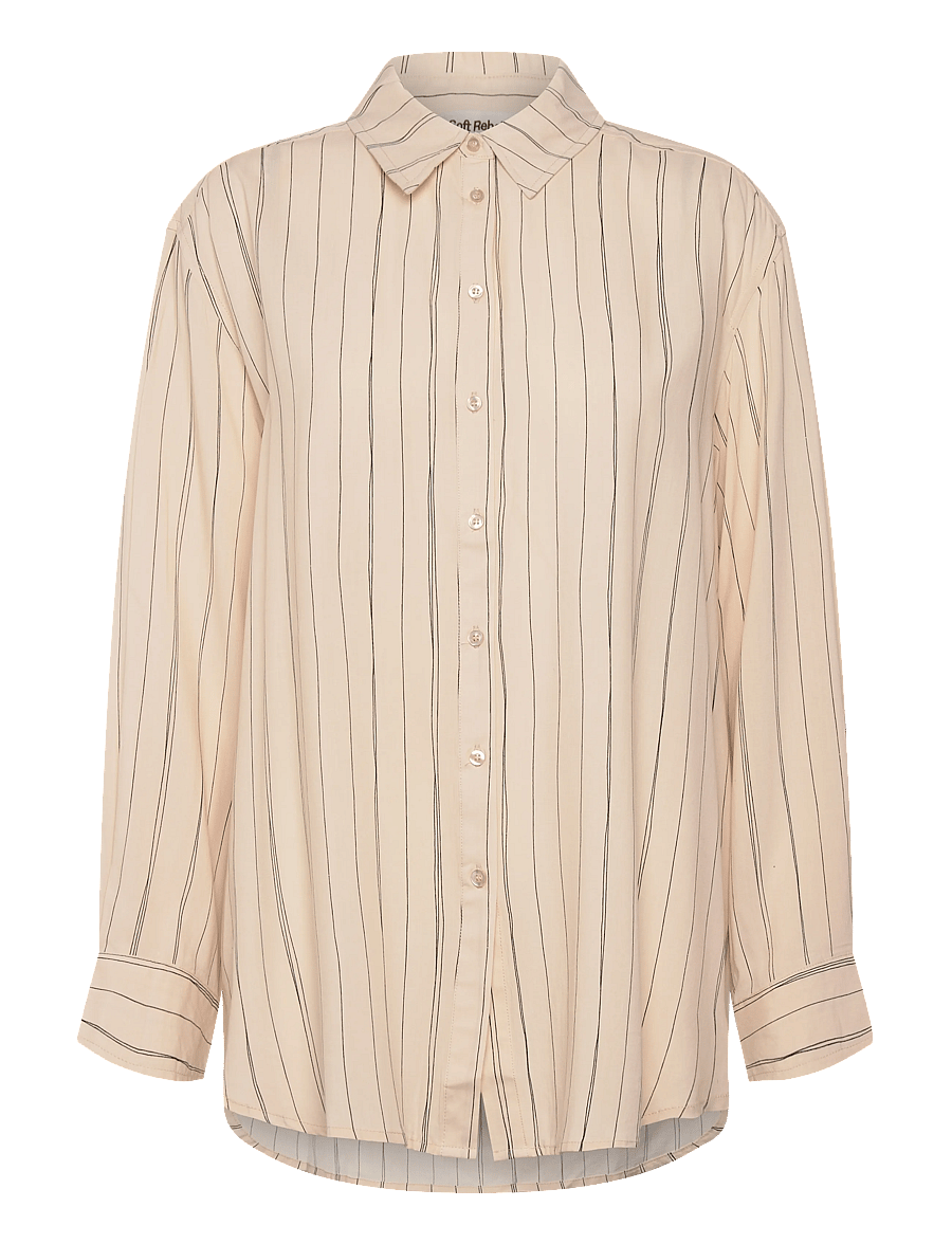 Soft Rebels - SRMargot Striped Shirt - langärmlige hemden - hand drawn stripe smoke gray - 1