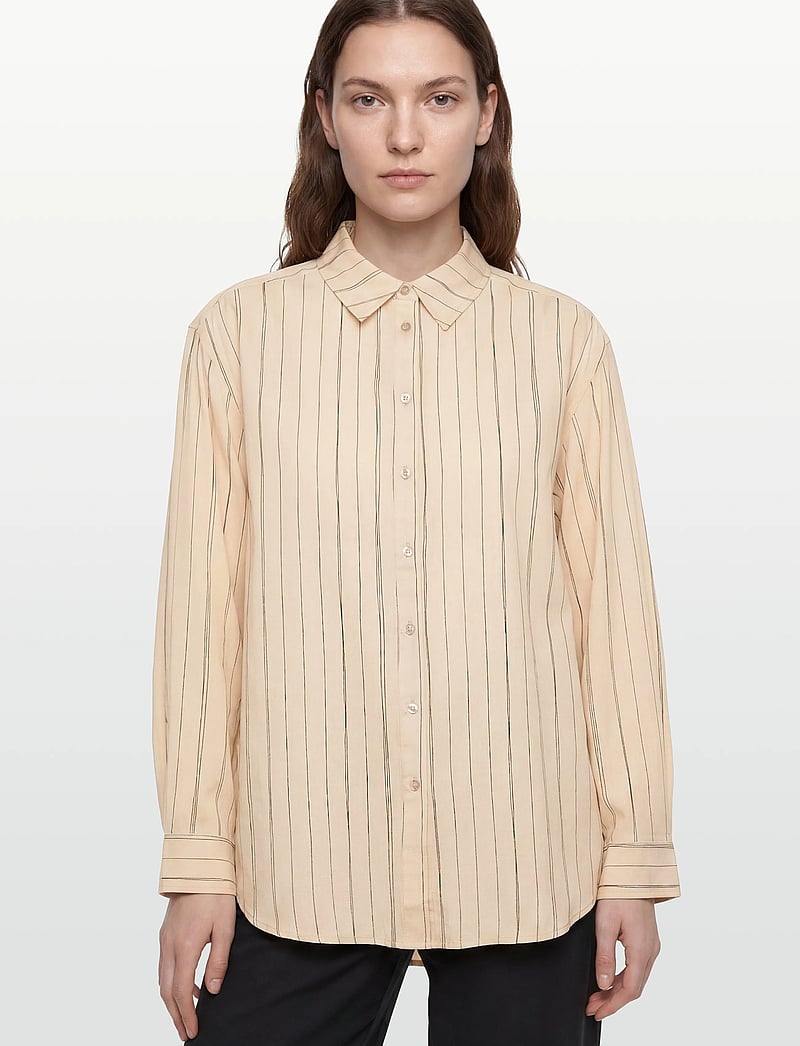 Soft Rebels - SRMargot Striped Shirt - langärmlige hemden - hand drawn stripe smoke gray - 3