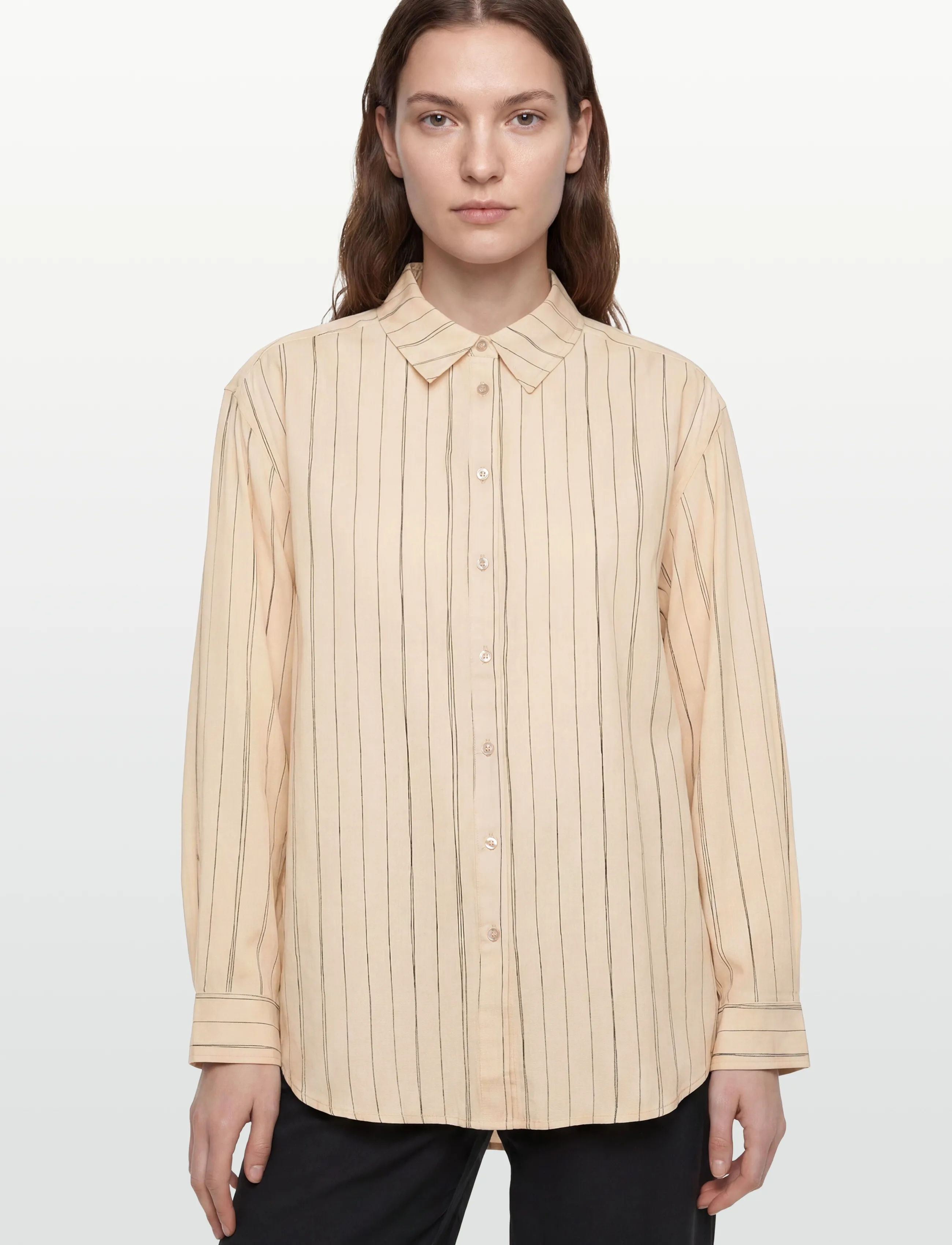 Soft Rebels - SRMargot Striped Shirt - marškiniai ilgomis rankovėmis - hand drawn stripe smoke gray - 3