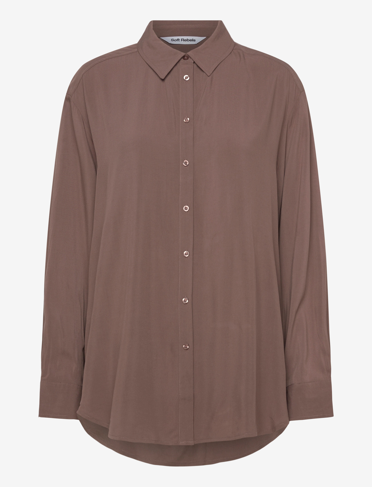 Soft Rebels - SRFreedom Loose Shirt - pikkade varrukatega särgid - coffee quartz - 0