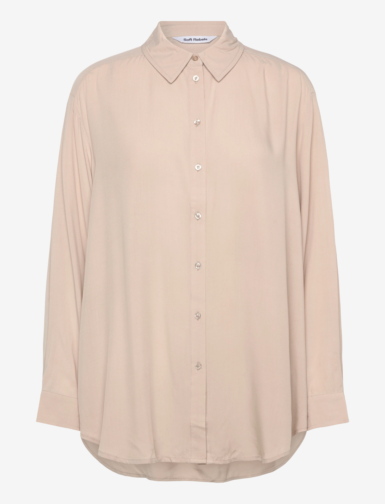 Soft Rebels - SRFreedom Loose Shirt - langærmede skjorter - feather gray - 0