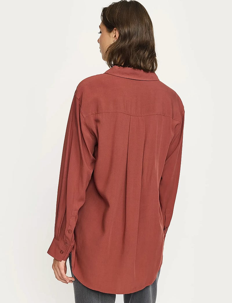 Soft Rebels - SRFreedom Loose Shirt - langærmede skjorter - henna - 3