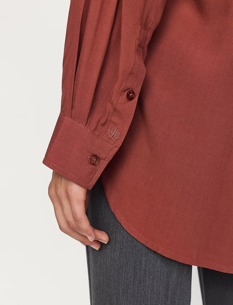 Soft Rebels - SRFreedom Loose Shirt - langærmede skjorter - henna - 4