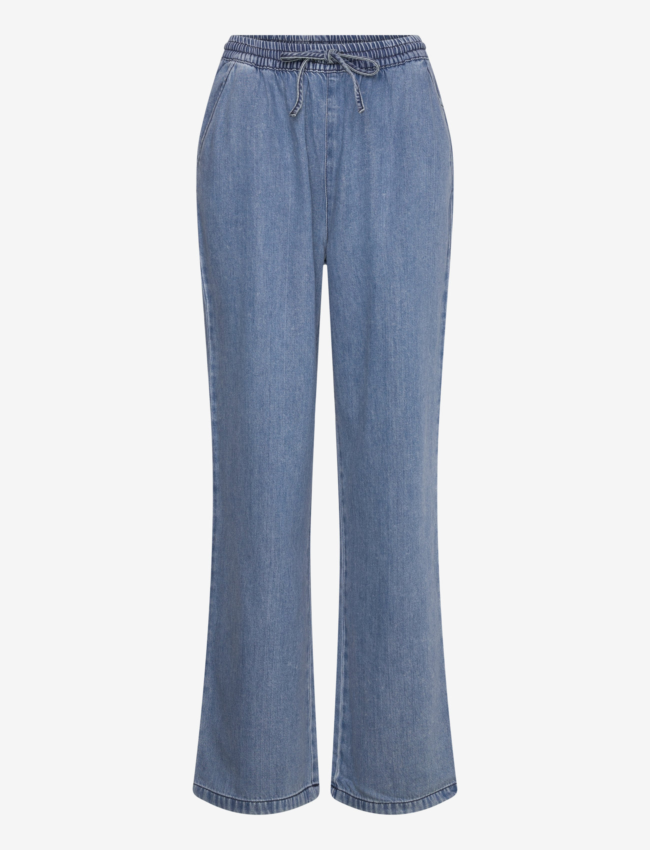 Soft Rebels - SRKeira Pant - hosen mit weitem bein - dark blue denim - 0