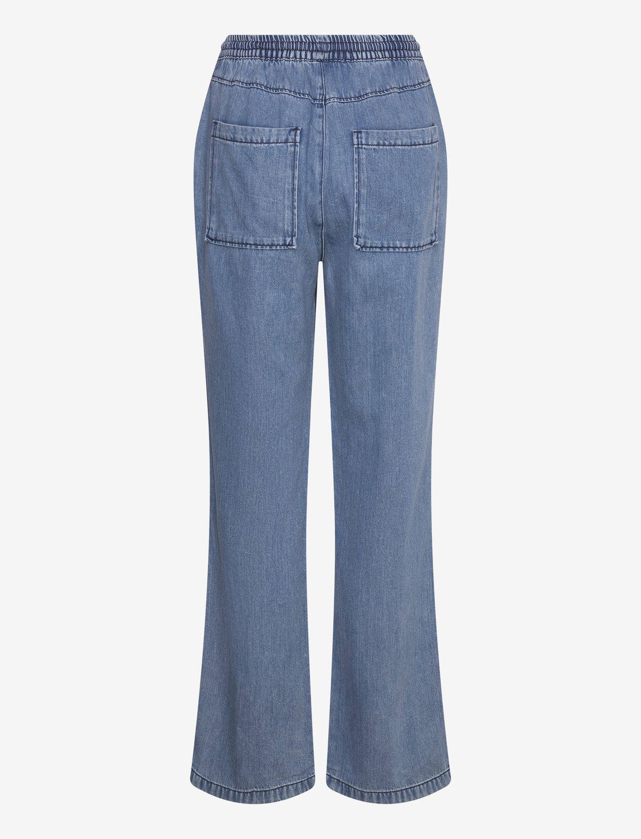 Soft Rebels - SRKeira Pant - hosen mit weitem bein - dark blue denim - 1