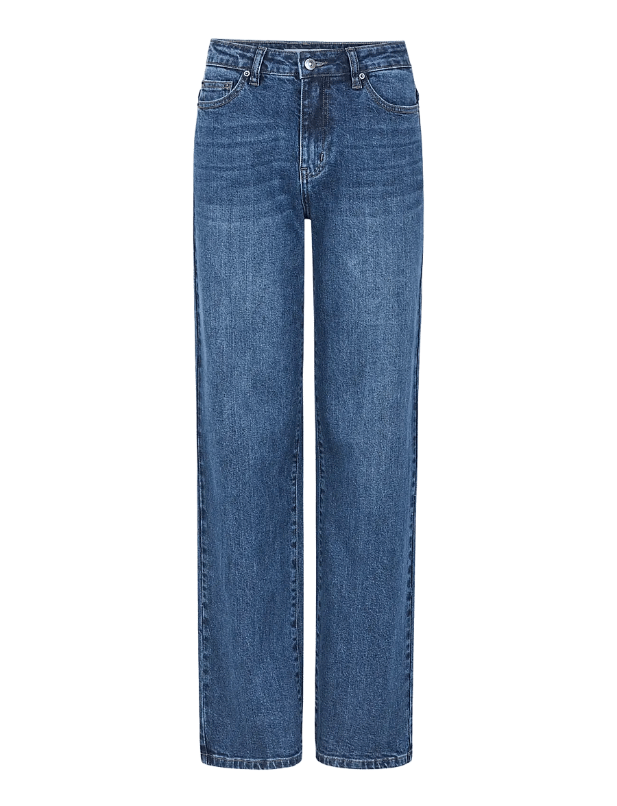 Soft Rebels - SRWilla Midwaist Wide Jeans - vida jeans - 759 imagine dark blue - 1