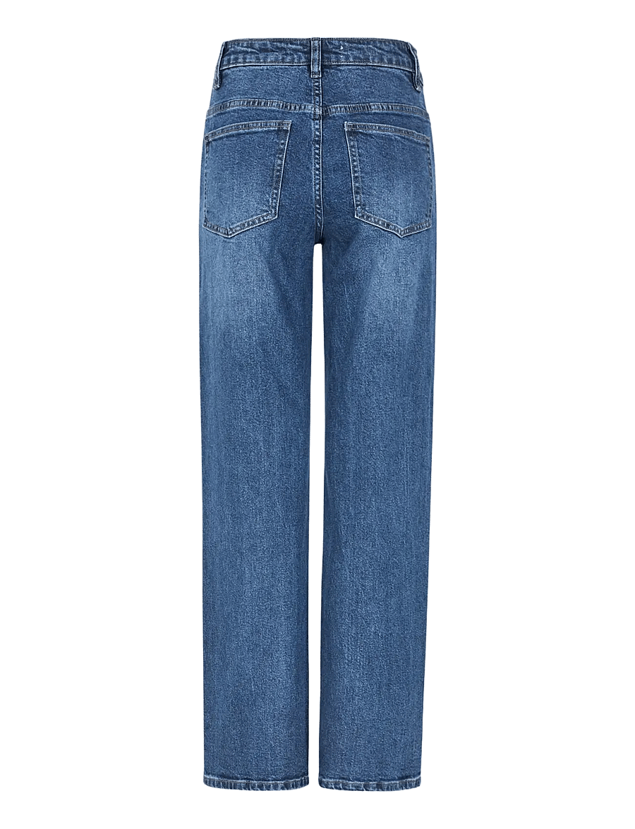 Soft Rebels - SRWilla Midwaist Wide Jeans - vida jeans - 759 imagine dark blue - 2